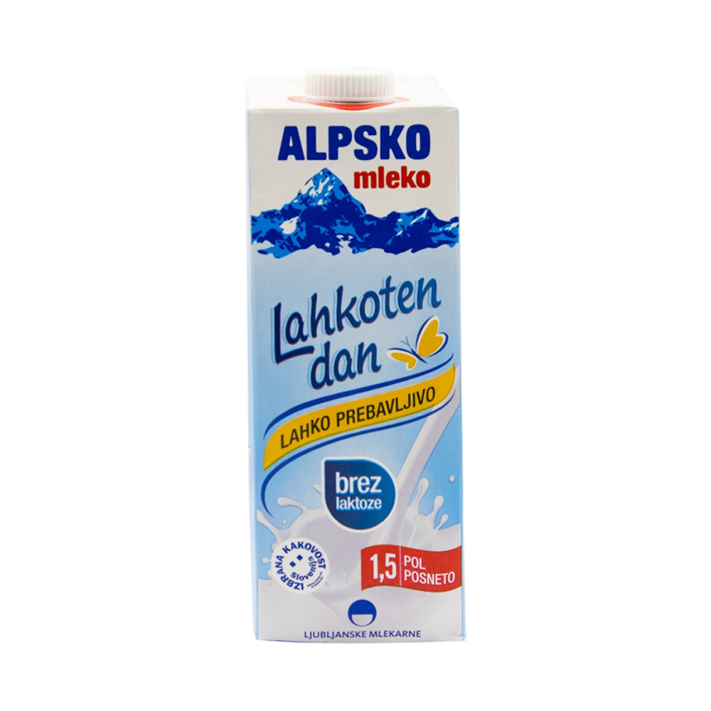 Qumësht pa laktoze Alpsko 1.5% 1L